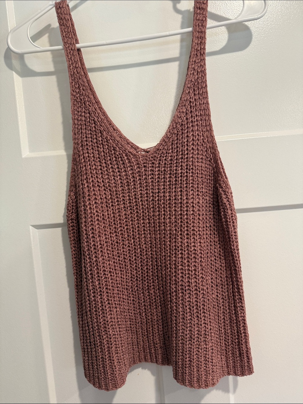 Women’s Knit Swim Cover-Up Tank — Dusty Rose